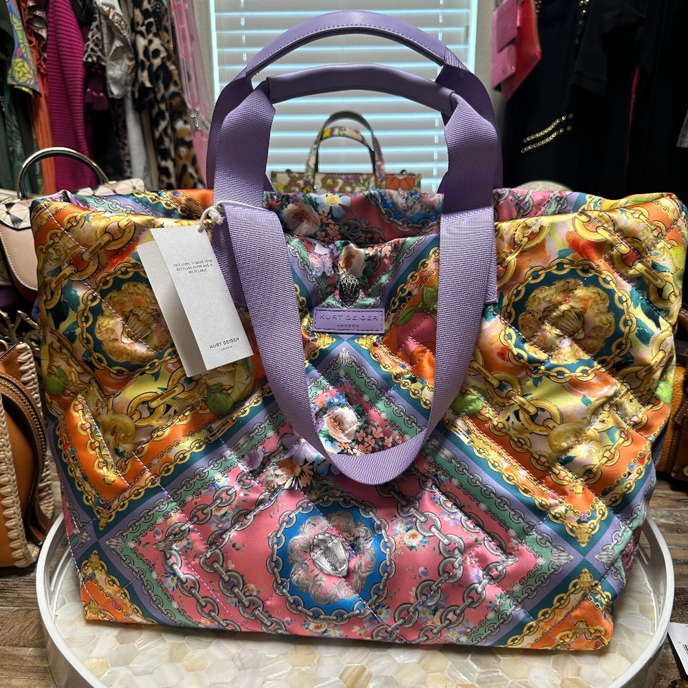 NWT Gorgeous Kurt Geiger Multicolor Toe Bag So Unique!